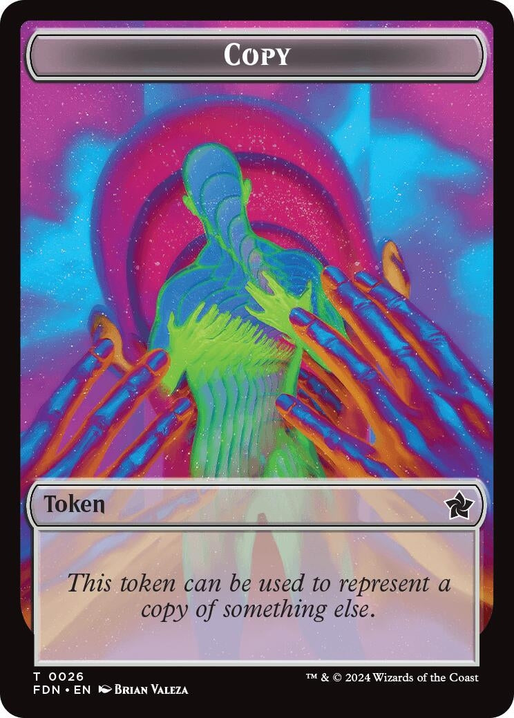 Image for Copy // Human Double-Sided Token (26 // 3) [Foundations] - Magic: The Gathering