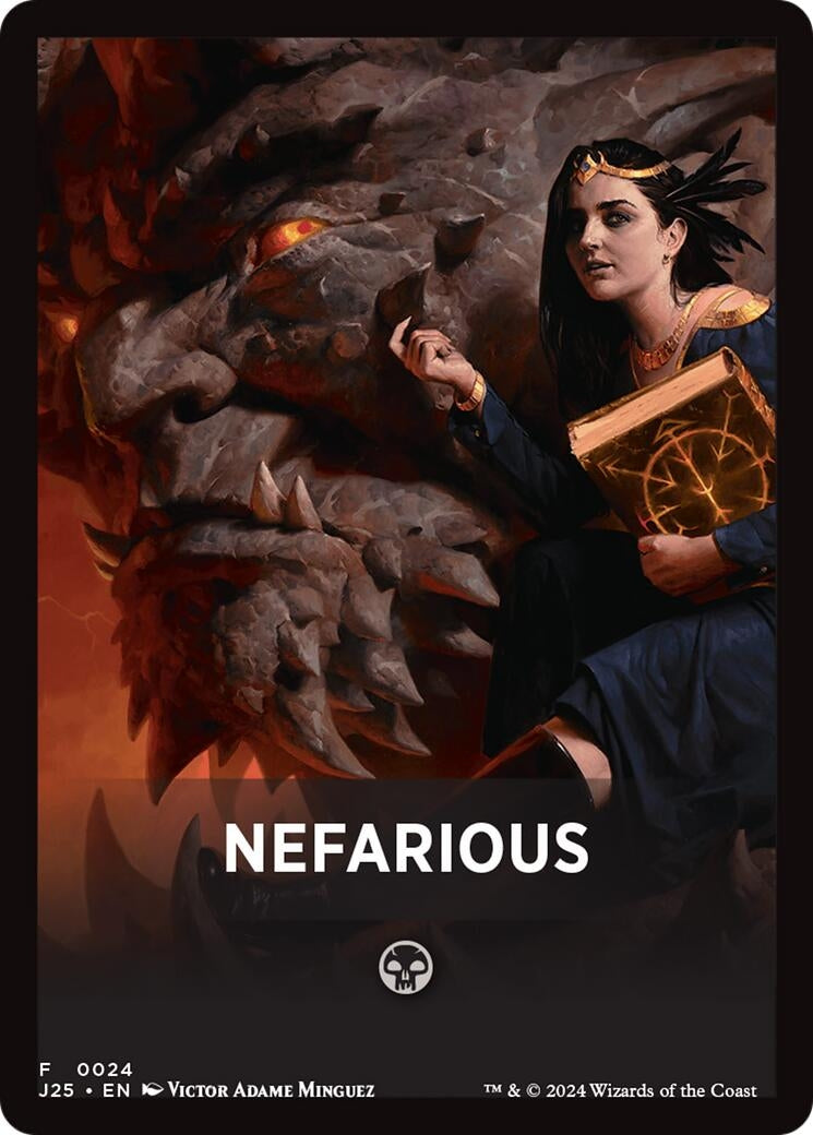 Image for Nefarious Theme Card (24) [Foundations Jumpstart] - Magic: The Gathering