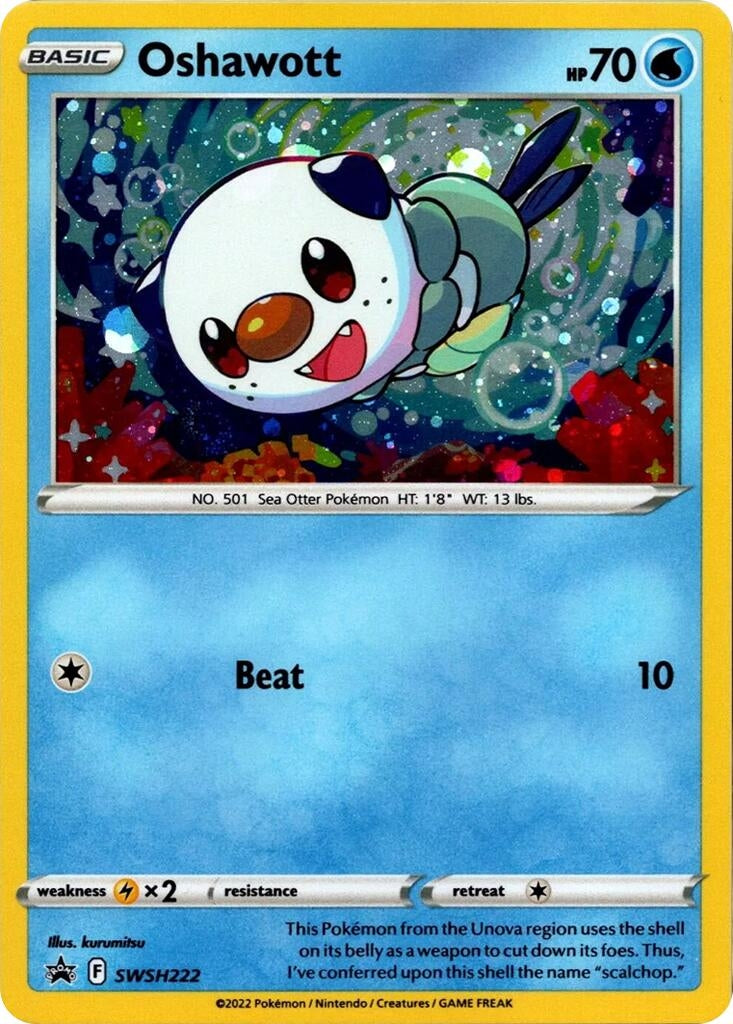 Image for Oshawott - SWSH222 (Cosmo Holo) (SWSH222) [SWSH: Sword & Shield Promo Cards] - Pokemon