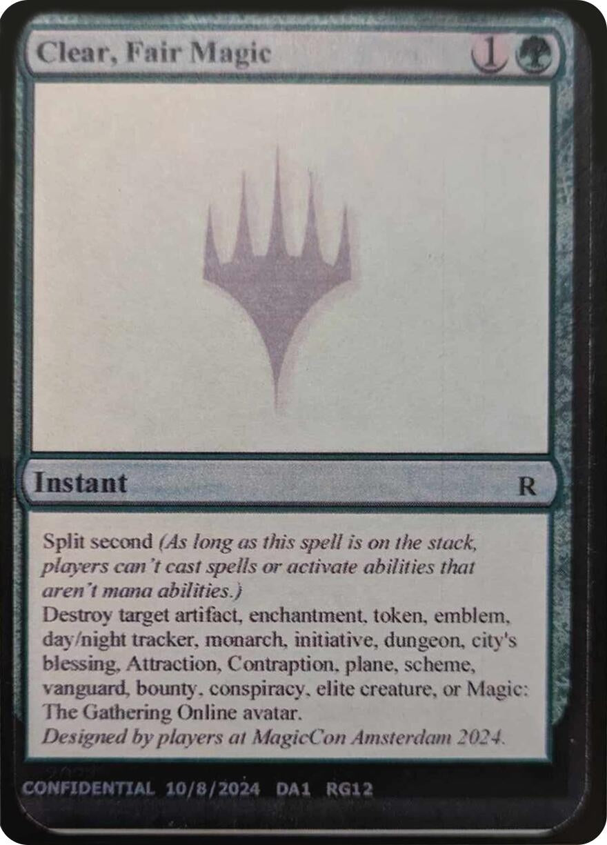 Clear, Fair Magic [Un-Known Event Playtest Cards]