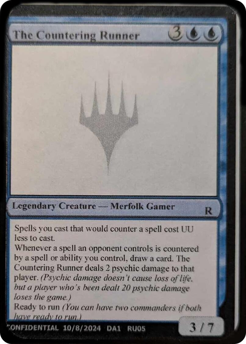 Image for The Countering Runner [Un-Known Event Playtest Cards] - Magic: The Gathering