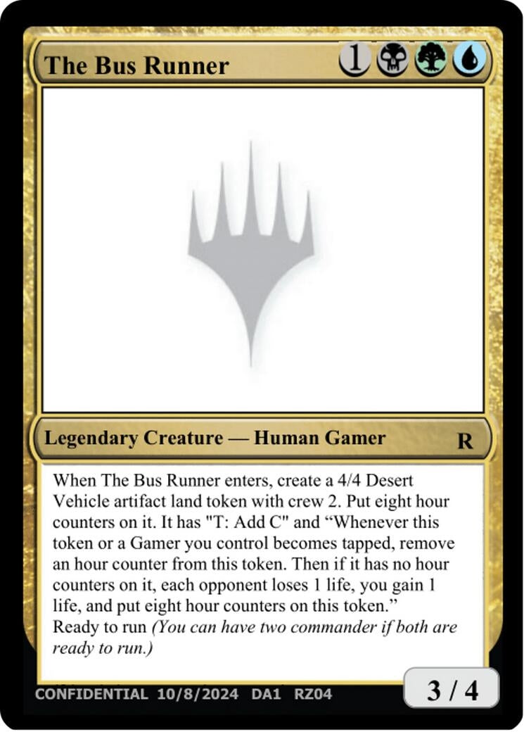 Image for The Bus Runner [Un-Known Event Playtest Cards] - Magic: The Gathering