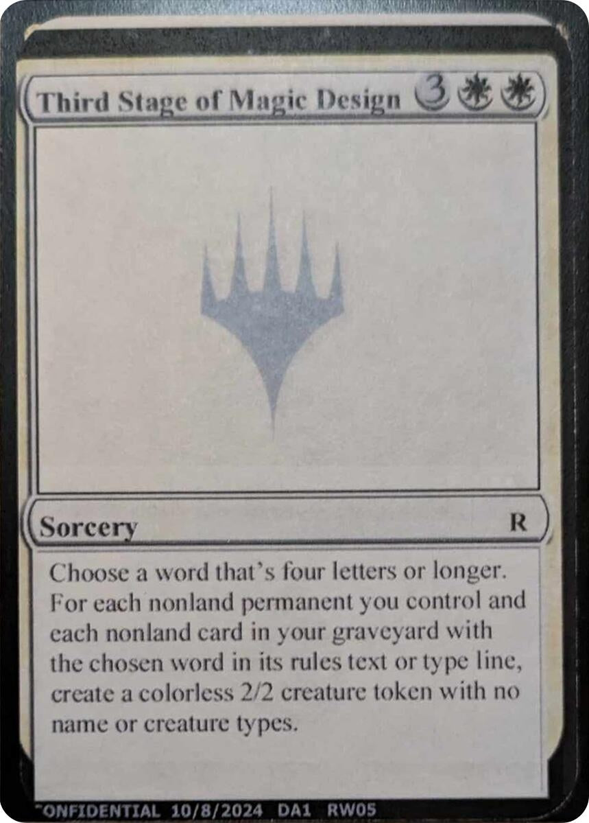 Image for Third Stage of Magic Design [Un-Known Event Playtest Cards] - Magic: The Gathering