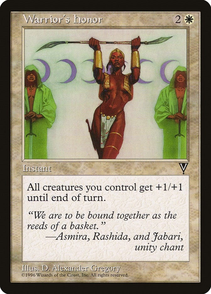 Image for Warrior's Honor [Visions] - Magic: The Gathering