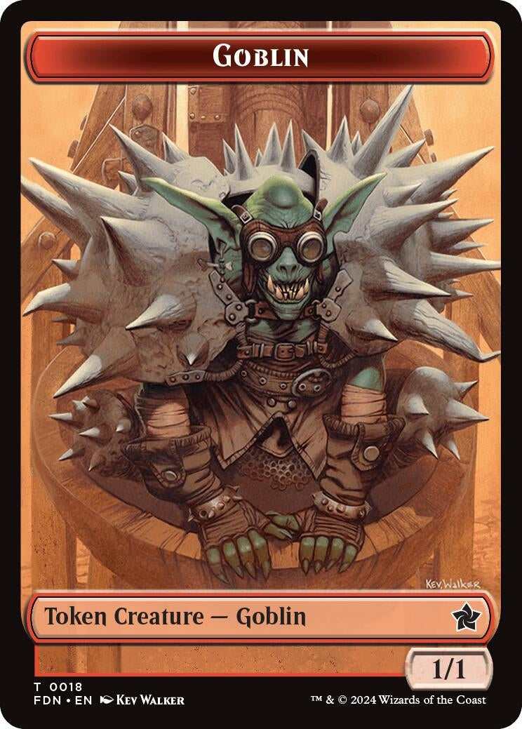 Image for Goblin // Treasure Double-Sided Token (18 // 23) [Foundations] - Magic: The Gathering
