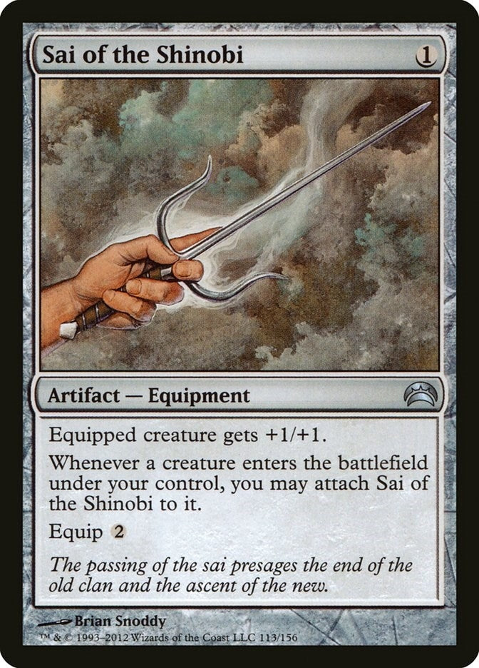 Image for Sai of the Shinobi (113) [Planechase 2012] - Magic: The Gathering
