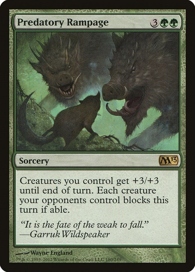 Image for Predatory Rampage (180) [Magic 2013 (M13)] - Magic: The Gathering