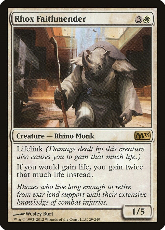 Image for Rhox Faithmender (29) [Magic 2013 (M13)] - Magic: The Gathering