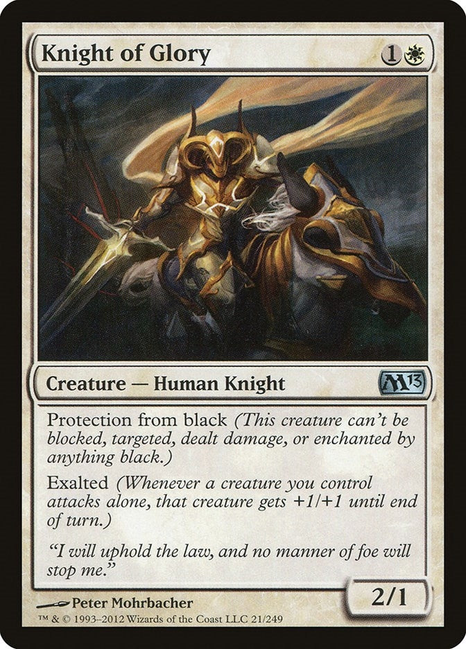 Image for Knight of Glory (21) [Magic 2013 (M13)] - Magic: The Gathering