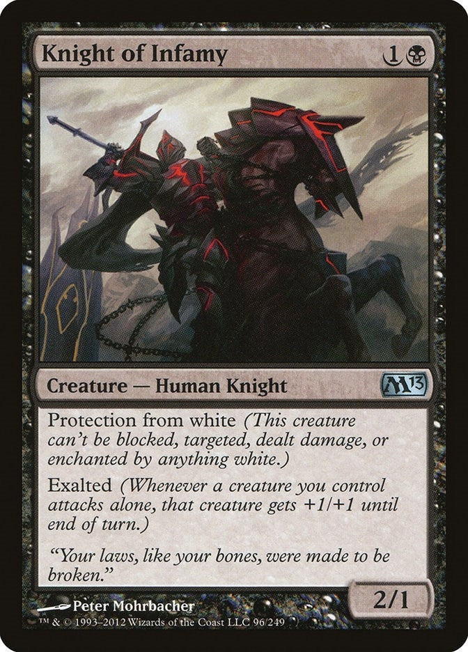 Image for Knight of Infamy (96) [Magic 2013 (M13)] - Magic: The Gathering