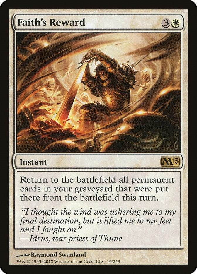 Image for Faith's Reward (14) [Magic 2013 (M13)] - Magic: The Gathering