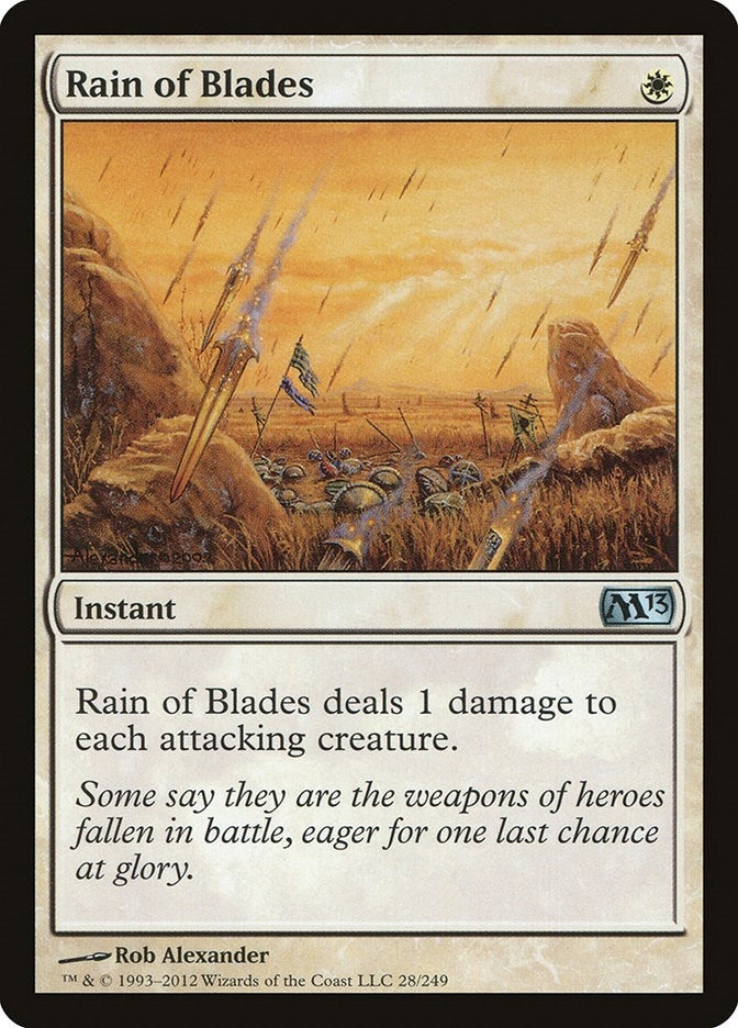 Image for Rain of Blades (28) [Magic 2013 (M13)] - Magic: The Gathering