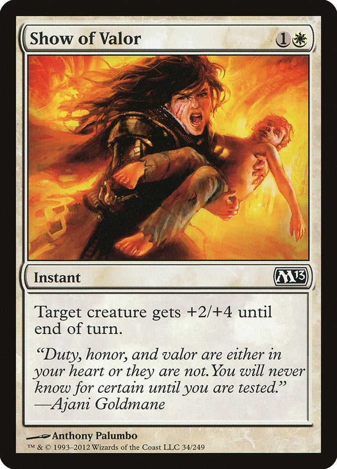 Image for Show of Valor (34) [Magic 2013 (M13)] - Magic: The Gathering