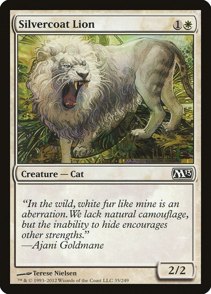 Image for Silvercoat Lion (35) [Magic 2013 (M13)] - Magic: The Gathering