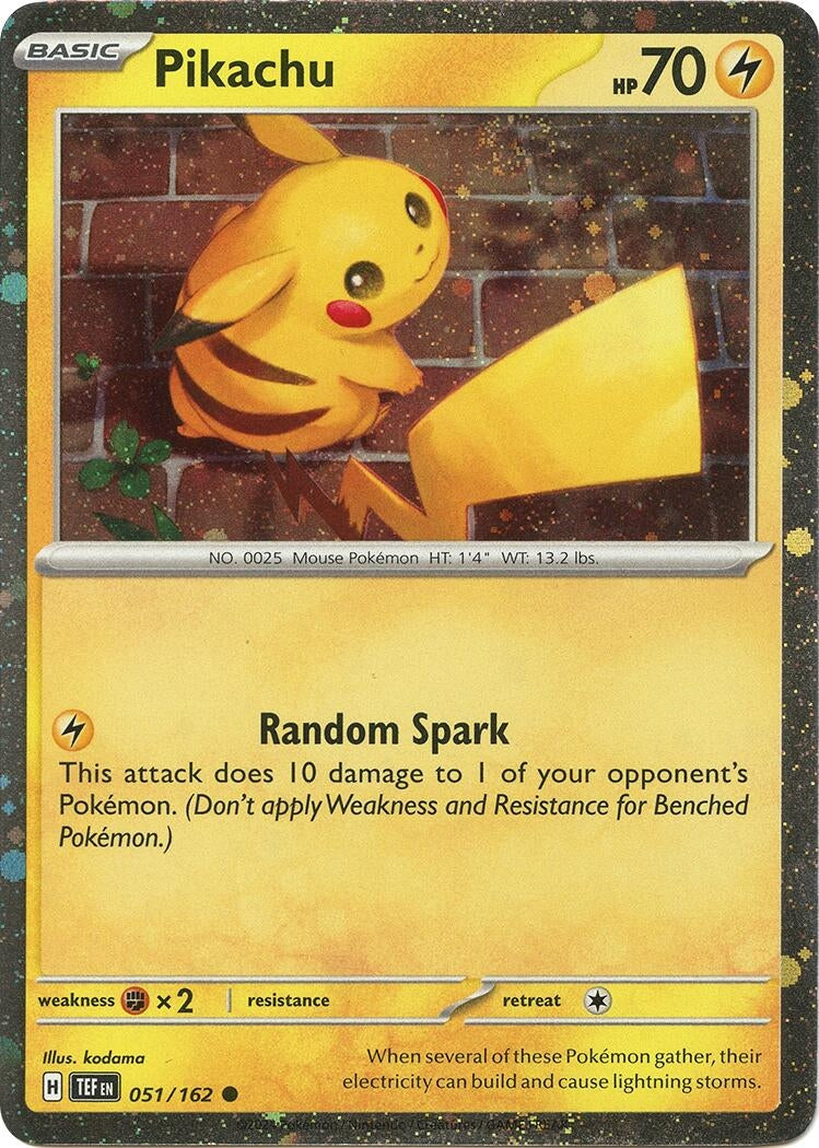 Pikachu - 051/162 (Cosmo Holo) (051/162) [Miscellaneous Cards & Products]