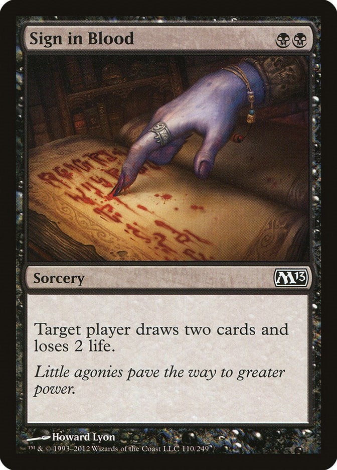 Image for Sign in Blood (110) [Magic 2013 (M13)] - Magic: The Gathering