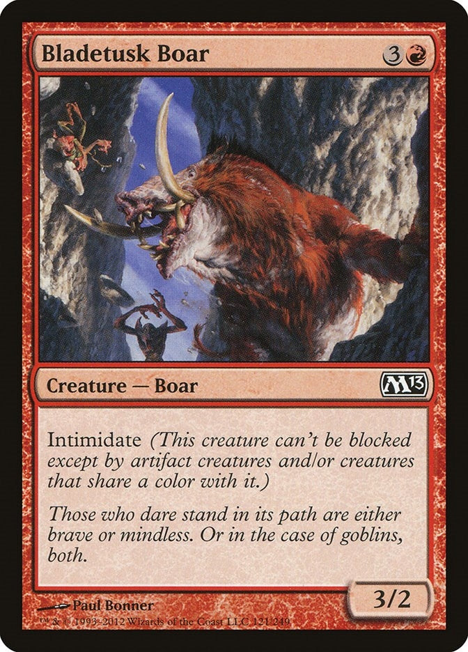 Image for Bladetusk Boar (121) [Magic 2013 (M13)] - Magic: The Gathering