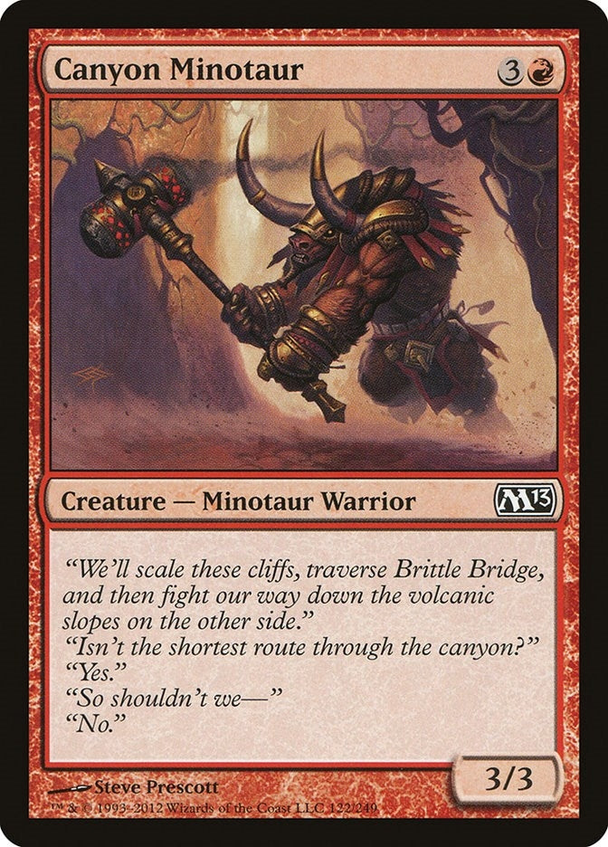 Image for Canyon Minotaur (122) [Magic 2013 (M13)] - Magic: The Gathering