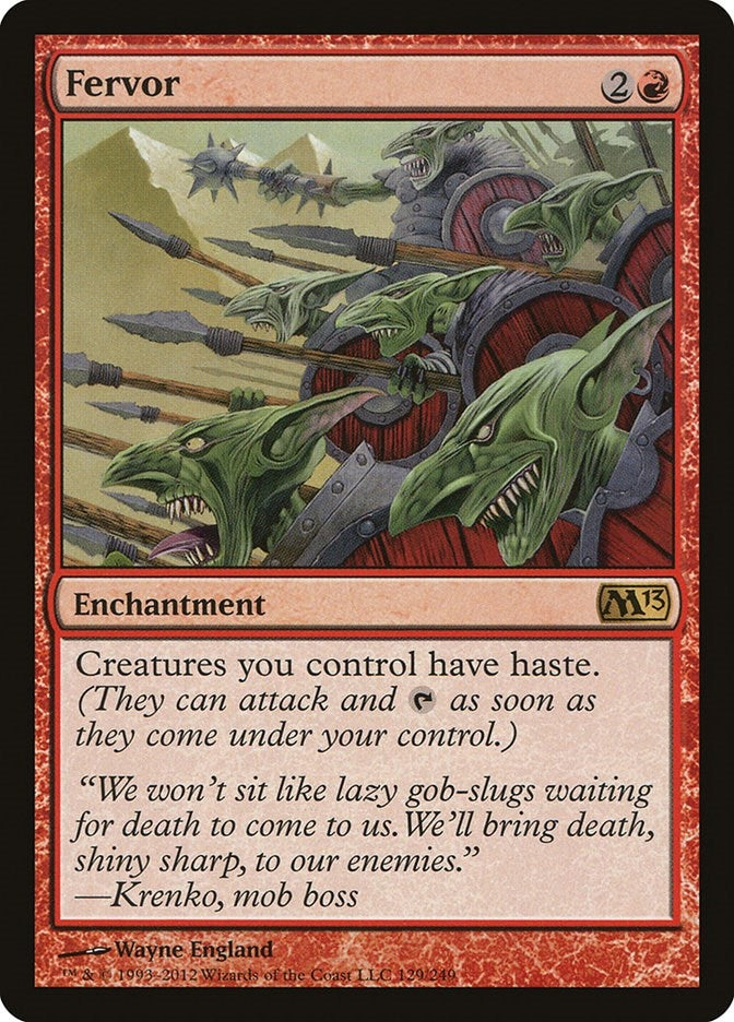 Image for Fervor (129) [Magic 2013 (M13)] - Magic: The Gathering