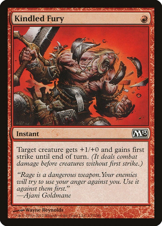 Image for Kindled Fury (137) [Magic 2013 (M13)] - Magic: The Gathering