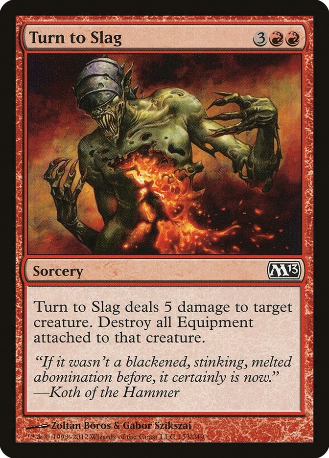 Image for Turn to Slag (153) [Magic 2013 (M13)] - Magic: The Gathering