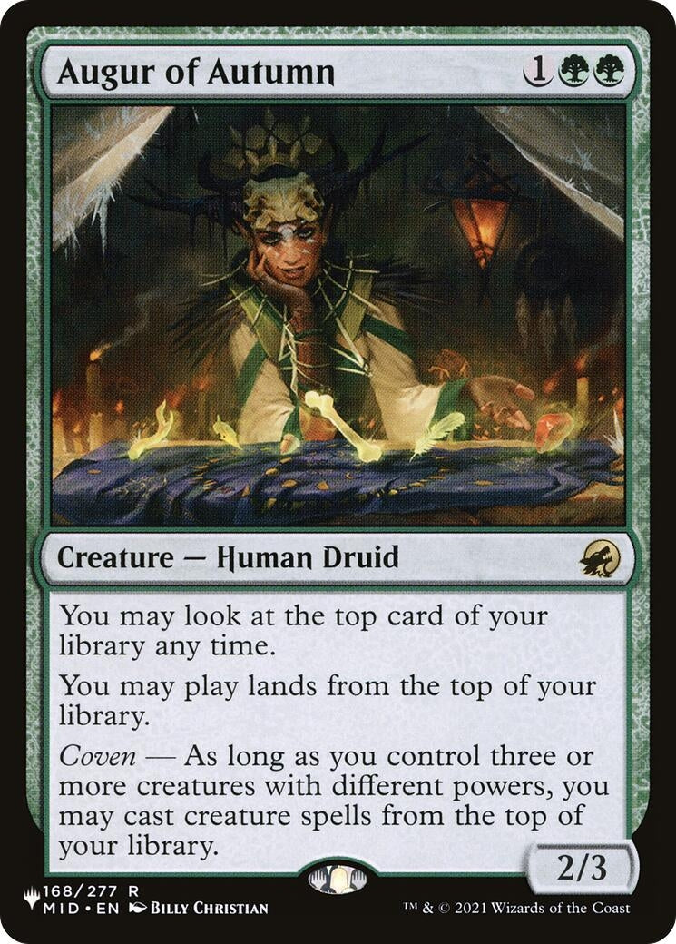 Image for Augur of Autumn (168/277) [The List Reprints] - Magic: The Gathering
