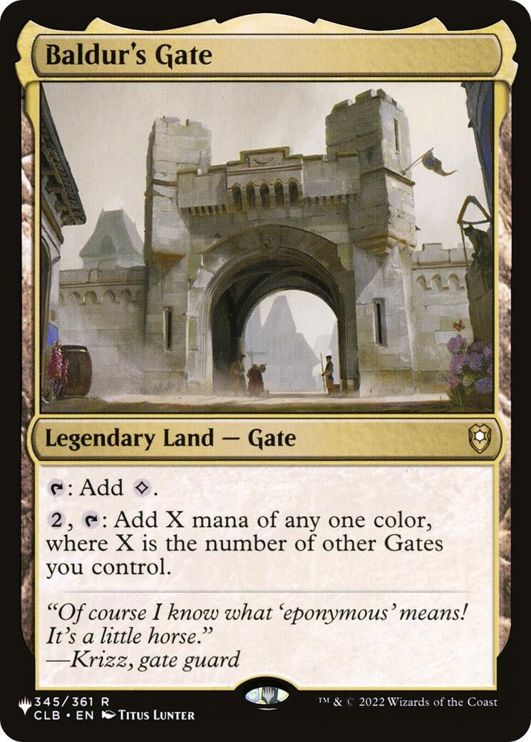 Image for Baldur's Gate (345/361) [The List Reprints] - Magic: The Gathering