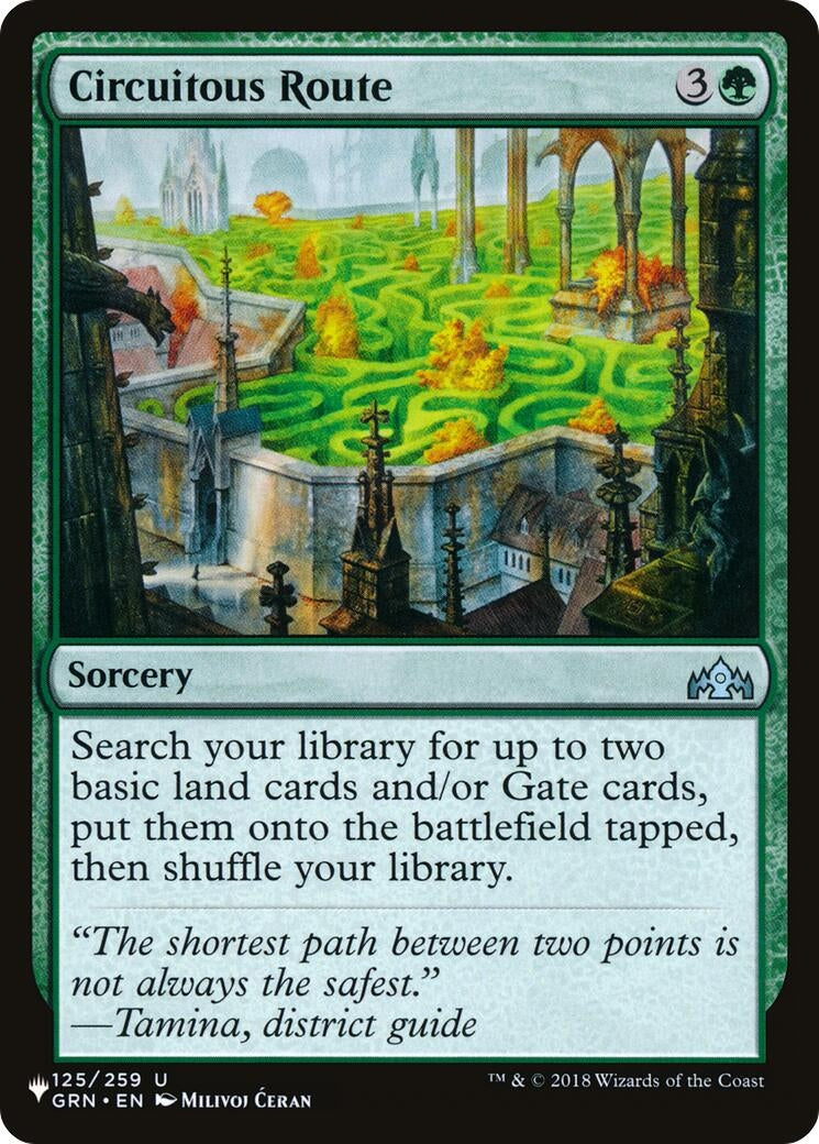 Image for Circuitous Route (125/259) [The List Reprints] - Magic: The Gathering