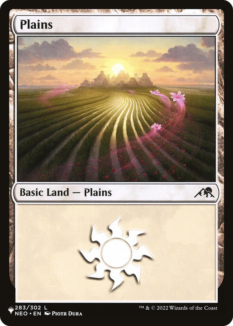 Image for Plains (NEO) (283/302) [The List Reprints] - Magic: The Gathering