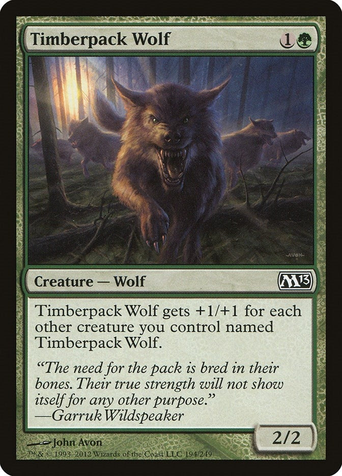 Image for Timberpack Wolf (194) [Magic 2013 (M13)] - Magic: The Gathering
