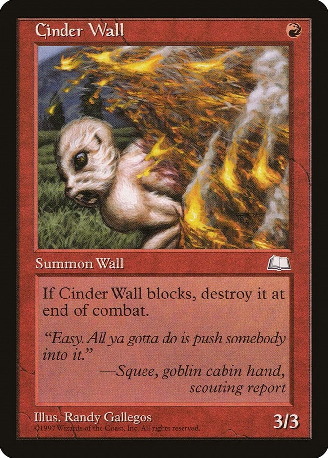 Image for Cinder Wall [Weatherlight] - Magic: The Gathering