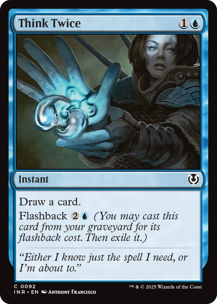 Image for Think Twice (92) [Innistrad Remastered] - Magic: The Gathering