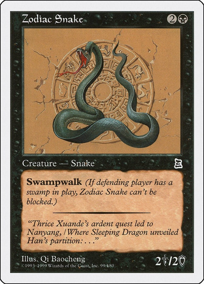Image for Zodiac Snake (99) [Portal Three Kingdoms] - Magic: The Gathering