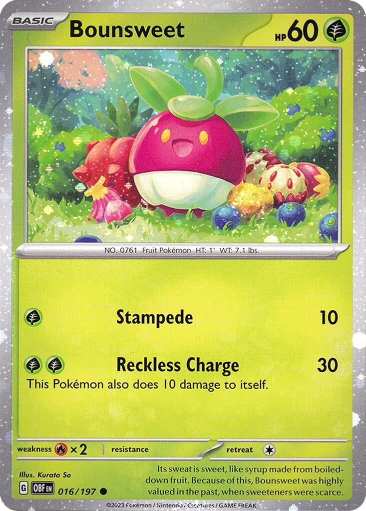 Image for Bounsweet - 016/197 (Cosmos Holo) (016/197) [Miscellaneous Cards & Products] - Pokemon