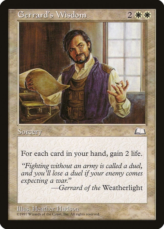 Image for Gerrard's Wisdom [Weatherlight] - Magic: The Gathering