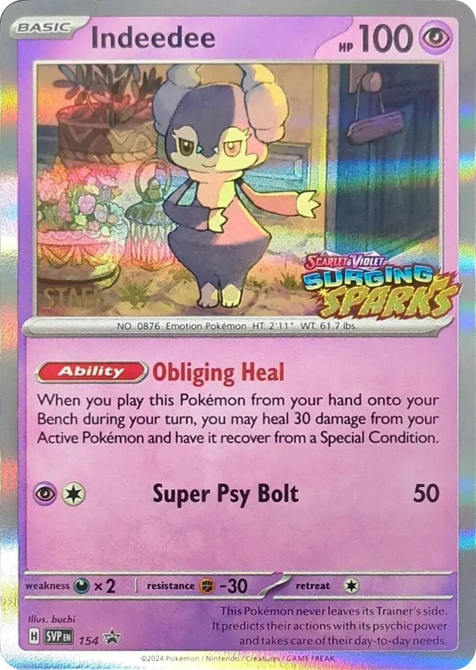 Image for Indeedee - 154 (Staff) (154) [SV: Scarlet & Violet Promo Cards] - Pokemon