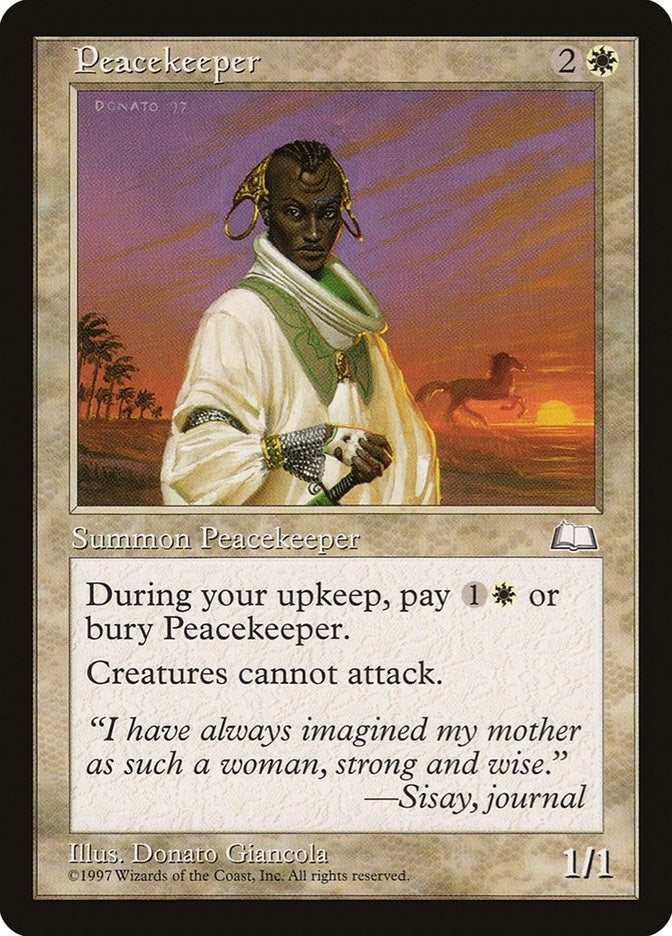 Image for Peacekeeper [Weatherlight] - Magic: The Gathering