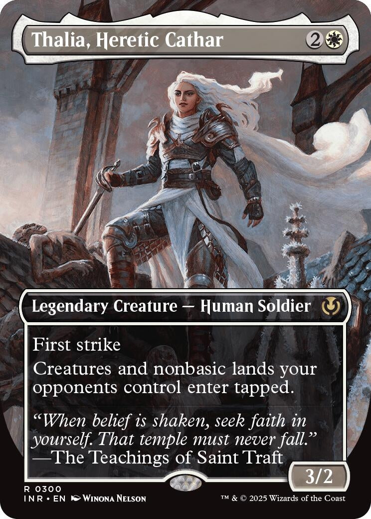 Image for Thalia, Heretic Cathar (Borderless) (300) [Innistrad Remastered] - Magic: The Gathering