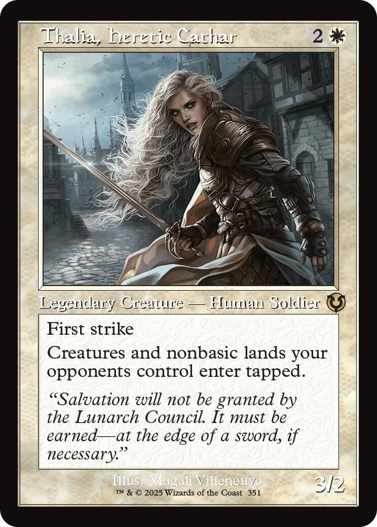 Image for Thalia, Heretic Cathar (Retro Frame) (351) [Innistrad Remastered] - Magic: The Gathering