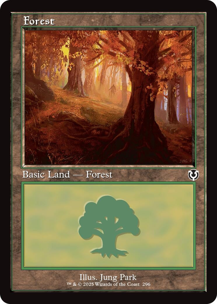 Image for Forest (296) (Retro Frame) (296) [Innistrad Remastered] - Magic: The Gathering