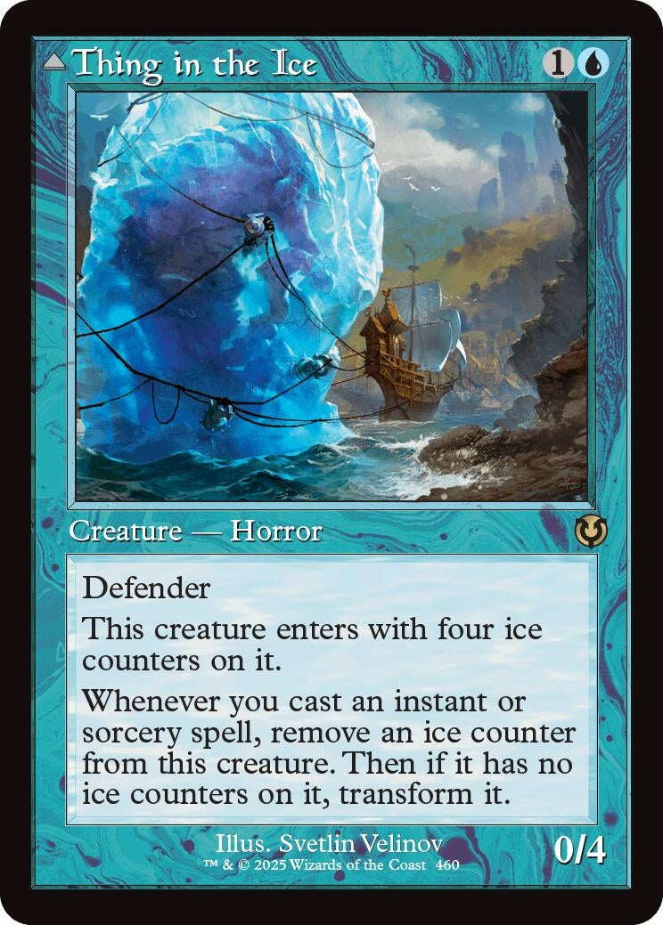 Image for Thing in the Ice (Retro Frame) (460) [Innistrad Remastered] - Magic: The Gathering