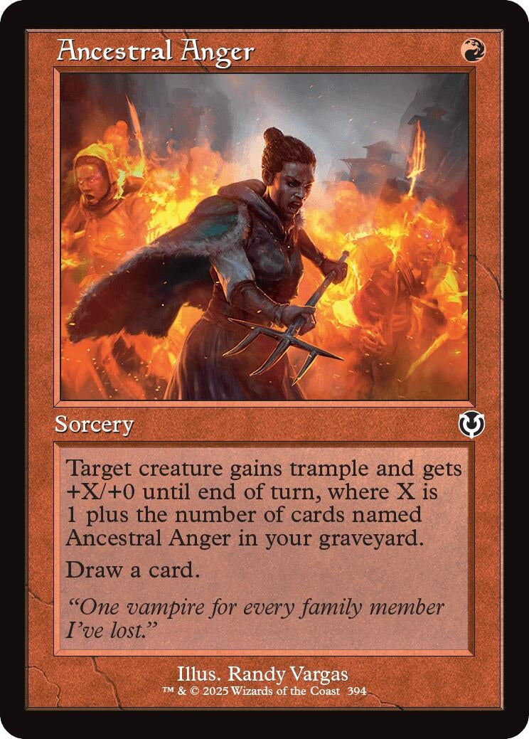 Image for Ancestral Anger (Retro Frame) (394) [Innistrad Remastered] - Magic: The Gathering