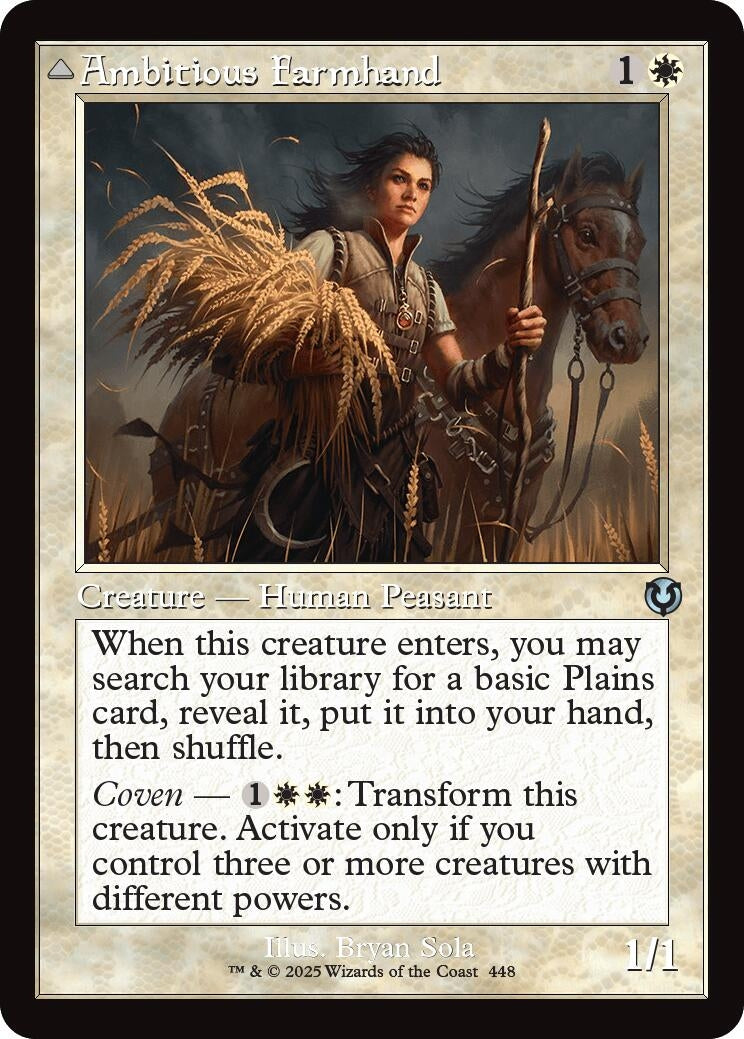 Image for Ambitious Farmhand (Retro Frame) (448) [Innistrad Remastered] - Magic: The Gathering