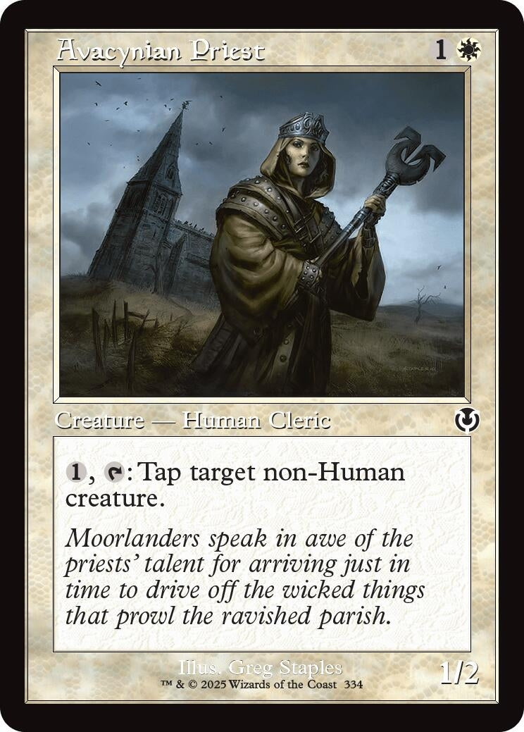 Image for Avacynian Priest (Retro Frame) (334) [Innistrad Remastered] - Magic: The Gathering