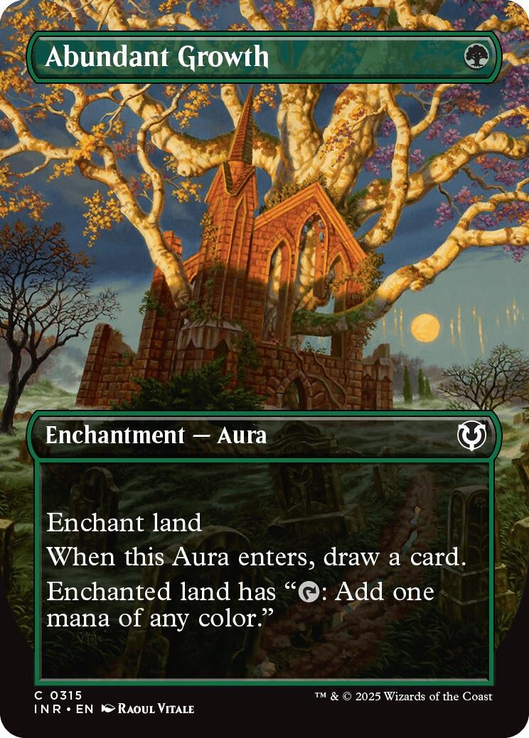 Image for Abundant Growth (Borderless) (315) [Innistrad Remastered] - Magic: The Gathering