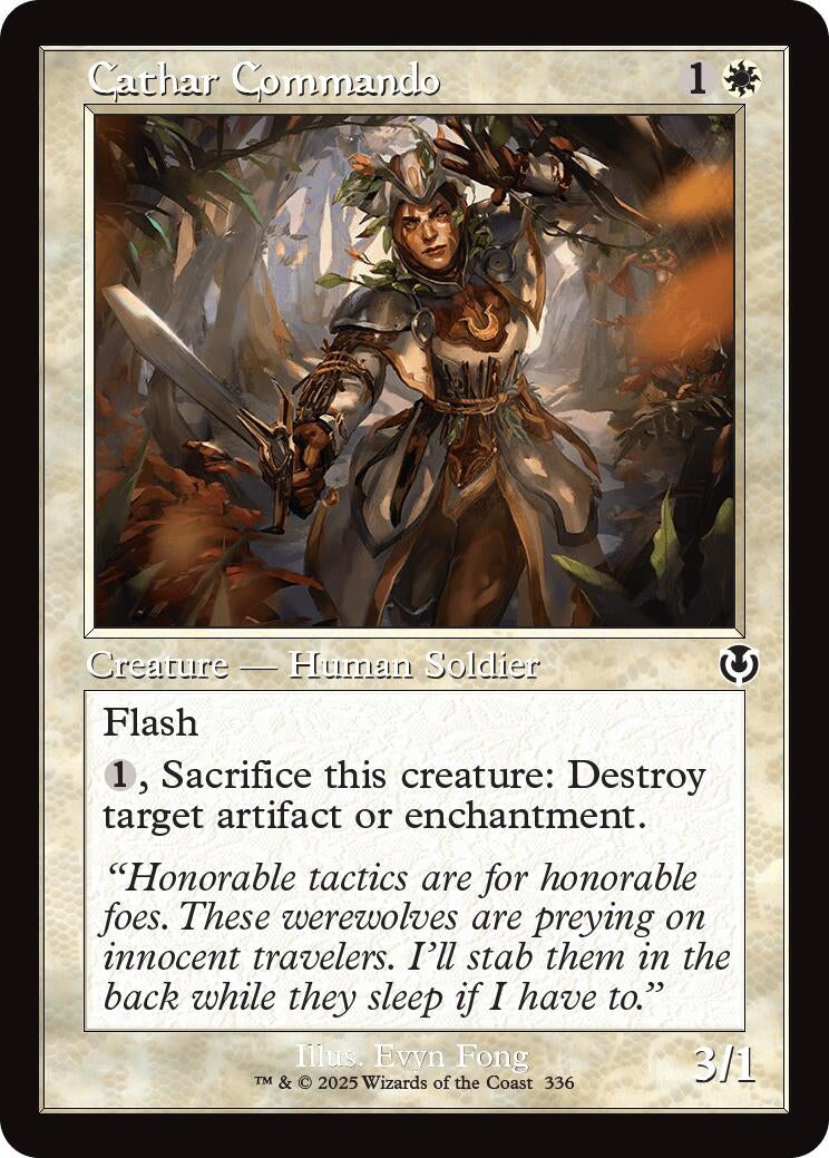 Image for Cathar Commando (Retro Frame) (336) [Innistrad Remastered] - Magic: The Gathering
