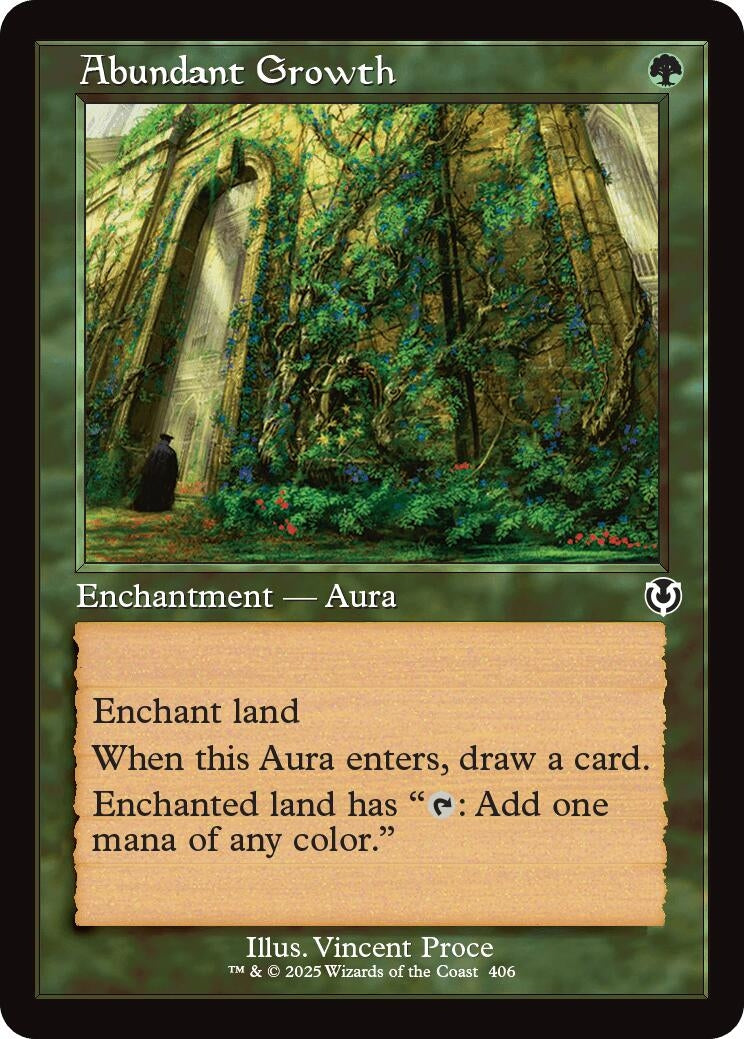 Image for Abundant Growth (Retro Frame) (406) [Innistrad Remastered] - Magic: The Gathering