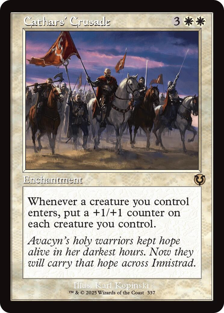 Image for Cathars' Crusade (Retro Frame) (337) [Innistrad Remastered] - Magic: The Gathering
