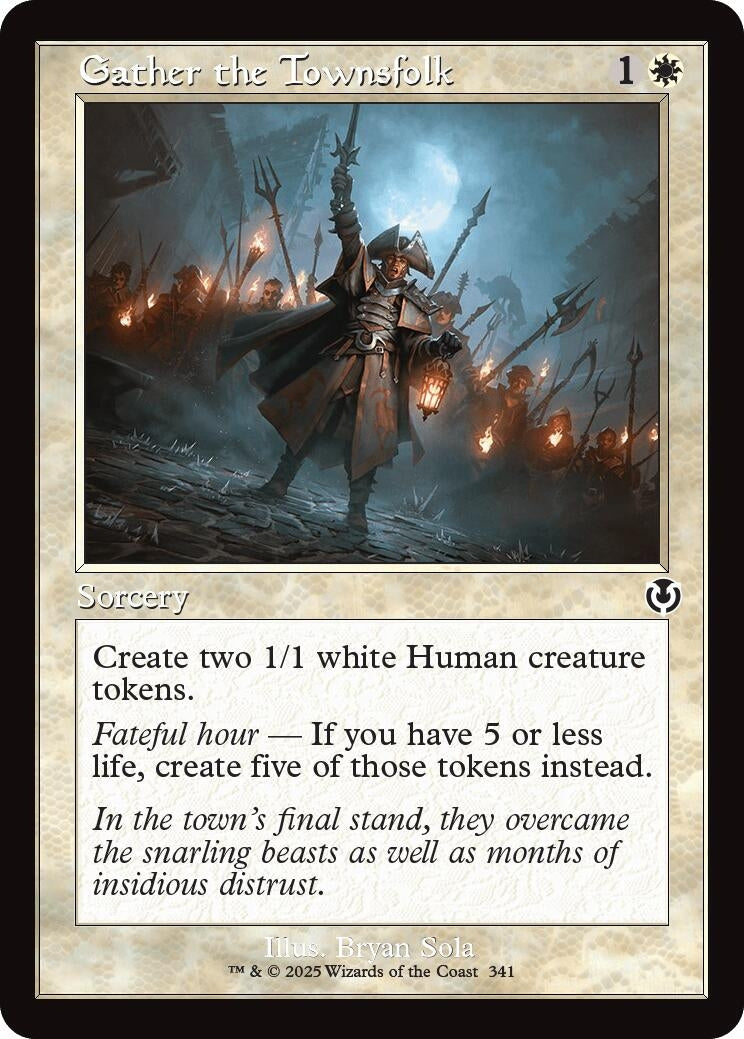 Image for Gather the Townsfolk (Retro Frame) (341) [Innistrad Remastered] - Magic: The Gathering