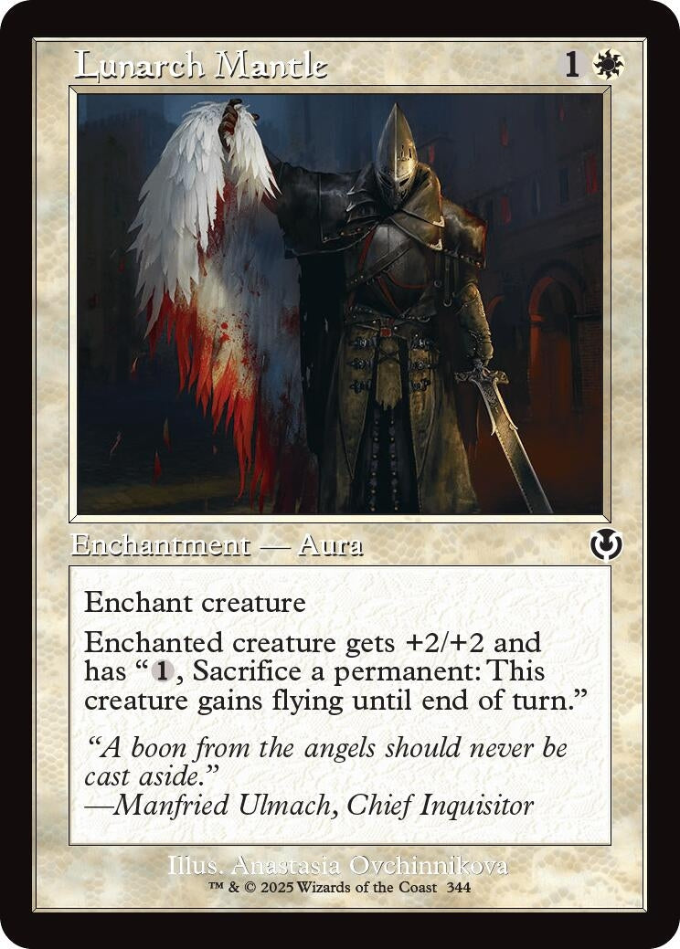 Image for Lunarch Mantle (Retro Frame) (344) [Innistrad Remastered] - Magic: The Gathering